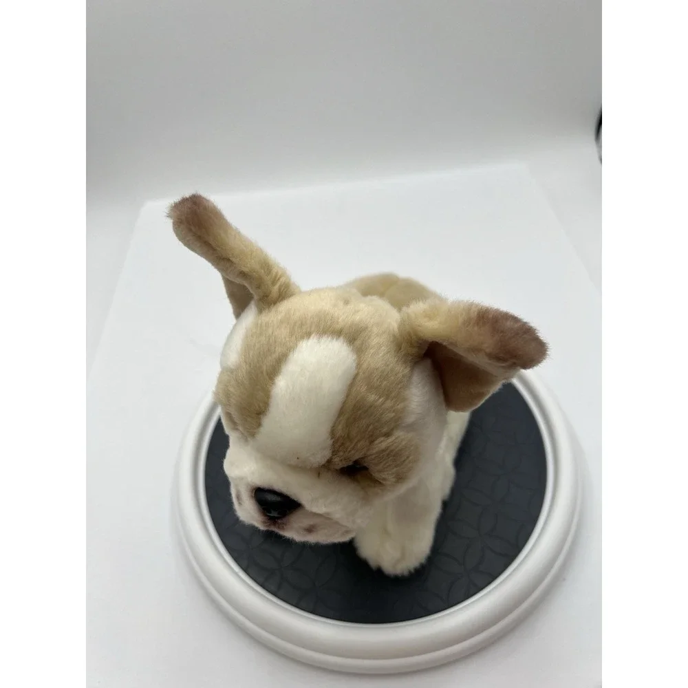 French Bulldog Realistic Stuffed Plush, Tan & White-Bearington collection